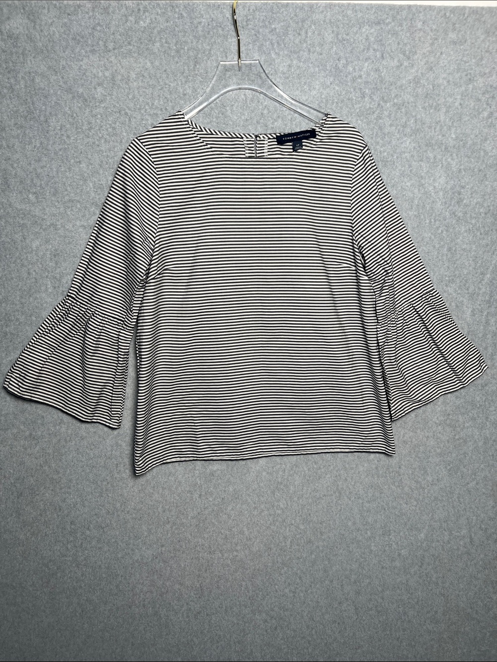 Tommy Hilfiger Womens navy and white striped blouse NWOT SIZE S